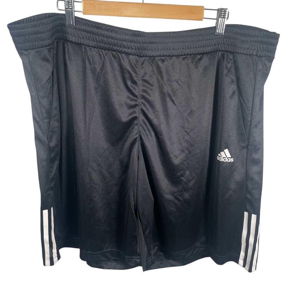 Adidas Galaxy Shorts Mens 2XL Black Activewear Three Stripes Unlined New NWT